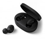 אוזניות אלחוטיות Xiaomi Mi  עם מיקרופון בצבע שחור הכוללות כיסוי טעינה